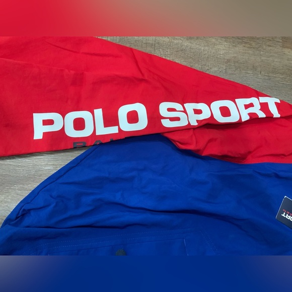 New POLO SPORT Ralph Lauren Colorblock Hooded Windbreaker Jacket Mens Size L - Picture 4 of 13